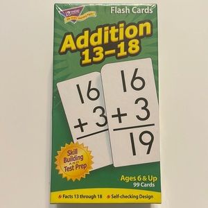 NEW: ADDITION flash cards (13-18), ages 6yr +